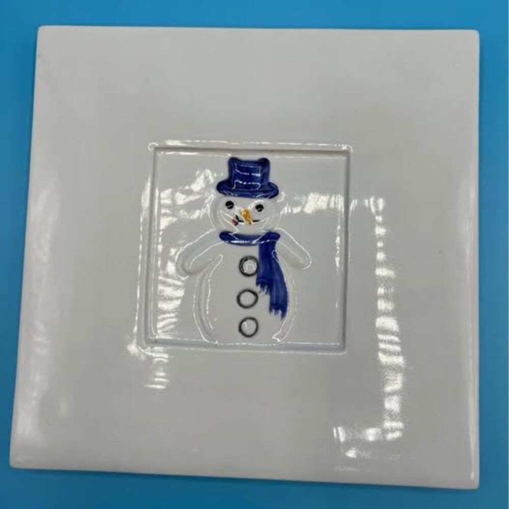 Trivet, Christmas Snow man Ceramic